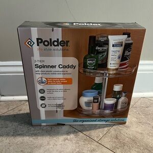 New Polder 2-Tier Clear Plastic‎ Spinner Caddy